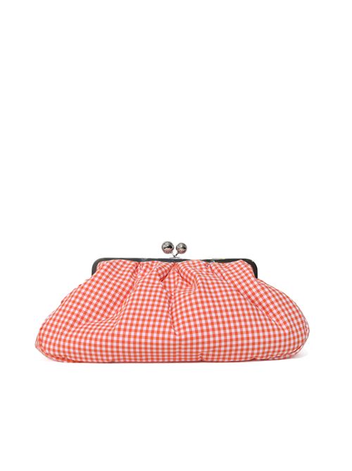 Borsa Pasticcino Bag WKABETA Large in cotone vichy Arancio